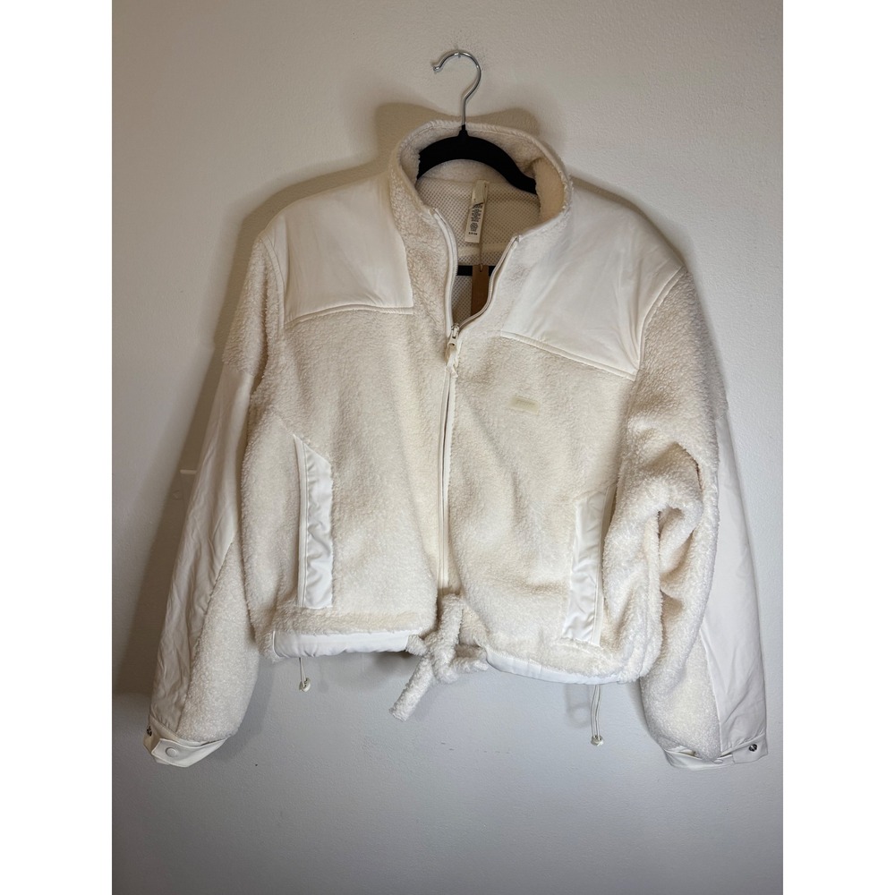 Skims Teddy‎ Boxy Zip Up Jacket Ecru Size S Oversized NWT $148 MSRP